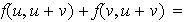 $f(u,u+v)+f(v,u+v)=$