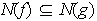 $N(f)\subseteq N(g)$