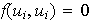 $f(u_{i},u_{i})=0$
