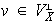 $v\in V^{\perp}_X$