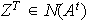 $Z^T\in N(A^t)$