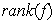 $rank(f)$