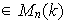 $\in M_{n}(k)$