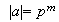 $\ \ |a|=p^{m}$