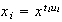 $x_i=x^{t_iu_i}$