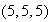 $(5,5,5)$