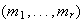 $(m_{1},...,m_{r})$