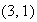 $(3,1)$