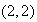 $(2,2)$