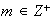 $m\in Z^{+}$
