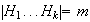$|H_{1}...H_{k}|=m$
