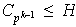 $C_{p^{k-1}}\leq H$