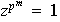 $z^{p^{m}}=1$
