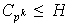 $C_{p^{k}}\leq H$