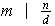 $m\mid\frac{n}{d}$