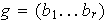 $g=(b_{1}...b_{r})$