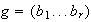 $g=(b_{1}...b_{r})$