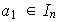 $a_{1}\in I_{n}$
