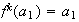 $f^{k}(a_{1})=a_{1}$
