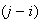 $(j-i)$