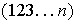 $(123...n)$