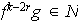 $f^{k-2r}g\in N$