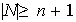 $|N|\geq n+1$